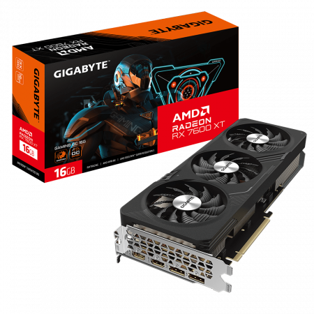 Видеокарта Gigabyte Radeon RX 7600 XT GAMING OC 16G (GV-R76XTGAMING OC-16GD) черный