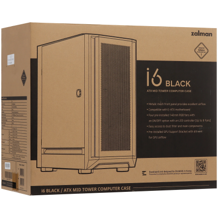 Корпус Zalman i6 (i6 Black) черный