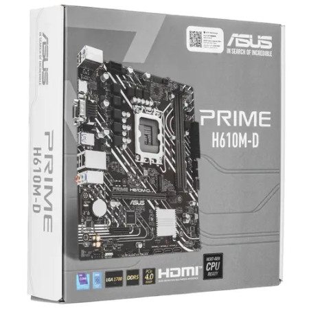 Материнская плата ASUS PRIME H610M-D черный