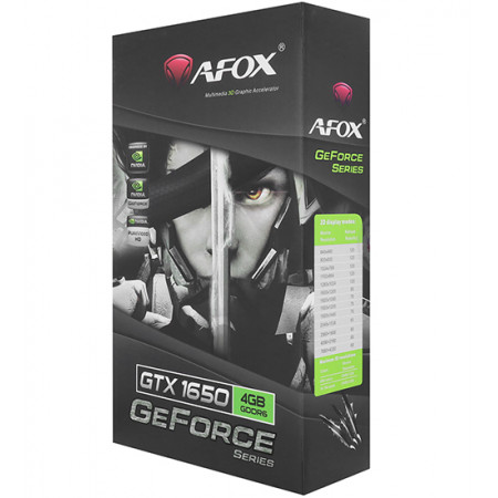 Видеокарта AFOX GeForce GTX 1650 (AF1650-4096D6H3-V4) белый