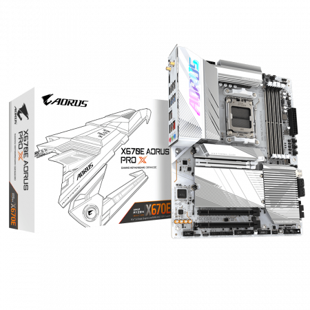 Материнская плата Gigabyte X670E AORUS PRO X белый