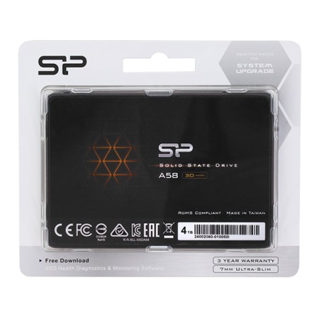 4 ТБ SSD диск Silicon Power A58 (SP004TBSS3A58A25) черный