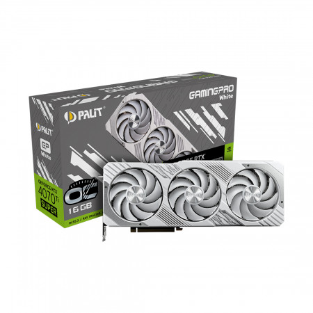 Видеокарта PALIT RTX4070Ti SUPER GAMINGPRO WHITE OC 16GB (NED47TST19T2-1043W) белый