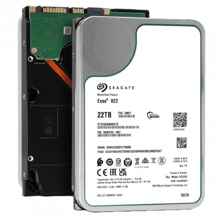 22 ТБ Жесткий диск Seagate Exos X22 (ST22000NM000E) черный