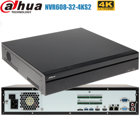 Видеорегистратор Dahua DHI-NVR608-32-4KS2 черный