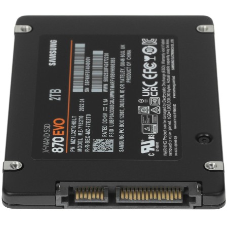 2 ТБ SSD диск Samsung 870 EVO (MZ-77E2T0BW) черный