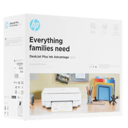 МФУ струйное HP DeskJet Plus Ink Advantage 6075 (5SE22C) белый (без кабеля USB)