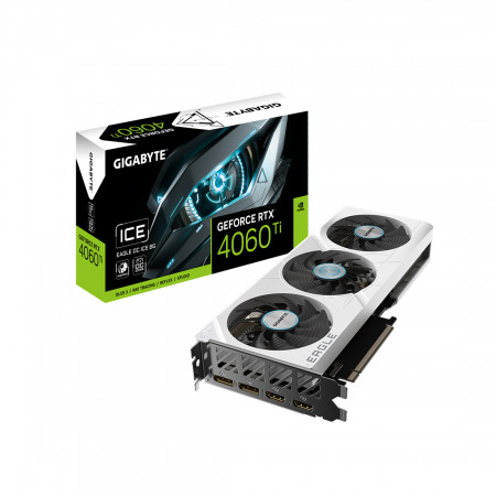 Видеокарта Gigabyte RTX 4060 Ti EAGLE OC ICE 8G (GV-N406TEAGLEOC ICE-8GD) белый