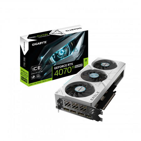 Видеокарта Gigabyte RTX 4070 Ti SUPER EAGLE OC ICE 16G (GV-N407TSEAGLEOC ICE-16GD) белый