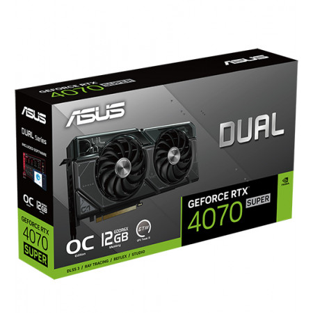 Видеокарта ASUS RTX 4070 SUPER Dual OC (DUAL-RTX4070S-O12G) черный