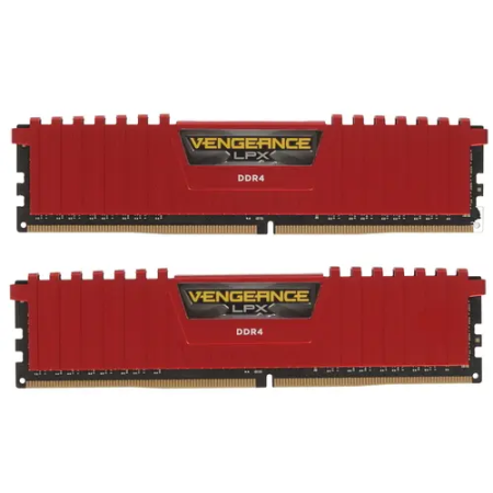 Оперативная память Corsair Vengeance LPX (CMK16GX4M2B3200C16R) 16 ГБ красный
