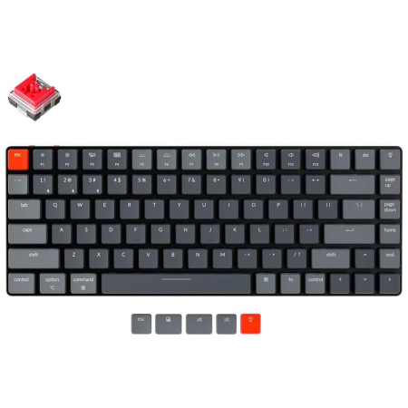 Клавиатура проводная+беспроводная Keychron K3 (K3-E1 Red Switch) черный