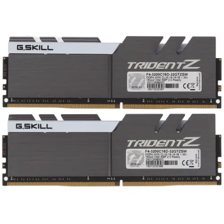 Оперативная память G.Skill TRIDENT Z (F4-3200C16D-32GTZSW) 32 ГБ черный