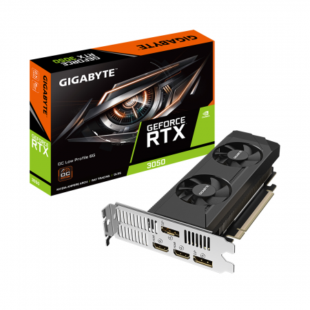 Видеокарта Gigabyte RTX3050 OC Low Profile 6G (GV-N3050OC-6GL) черный