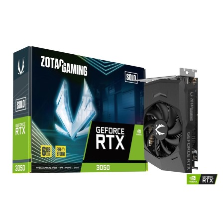 Видеокарта ZOTAC GAMING GeForce RTX 3050 GDDR6 Solo (ZT-A30510G-10L) 6 Гб черный