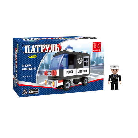 Конструктор Keyixing ПАТРУЛЬ 23201 синий