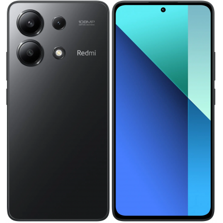 Смартфон Xiaomi Redmi Note 13 (23129RAA4G) 6 ГБ/128 ГБ чёрный (Midnight Black)