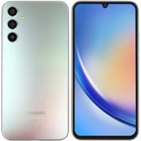 Смартфон Samsung Galaxy A34 5G (SM-A346EZSESKZ) (NFC) 8 ГБ/256 ГБ серебристый (Awesome Silver)