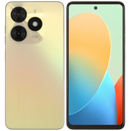 Смартфон Tecno SPARK 20C (BG7n) NFC 4 ГБ/128 ГБ золотистый (Alpenglow Gold)