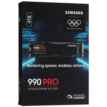 4 ТБ SSD диск Samsung 990 PRO (MZ-V9P4T0BW) черный
