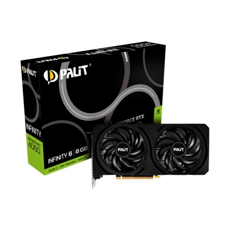 Видеокарта Palit GeForce RTX 4060 Infinity 2 (NE64060019P1-1070L) 8 Гб черный