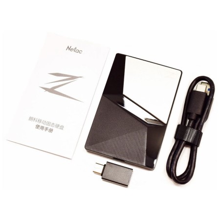 480 ГБ Внешний SSD диск Netac Z7S (NT01Z7S-480G-32BK) серебристый