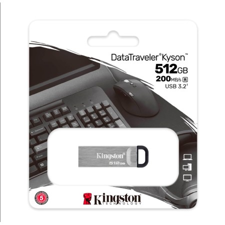 512GB USB Флеш-накопитель Kingston DataTraveler Kyson (DTKN/512GB) Серебристый