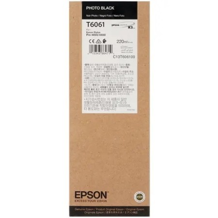 Картридж струйный Epson T6061 (C13T606100) черный (с чипом)