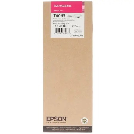 Картридж струйный Epson T6063 (C13T606300) пурпурный (с чипом)