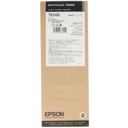 Картридж струйный Epson T6148 (C13T61480N) черный матовый (с чипом)
