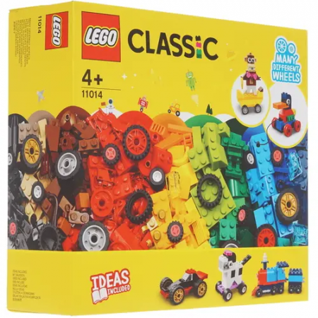 Конструктор Lego Classic "Кубики и колёса" 11014 жёлтый