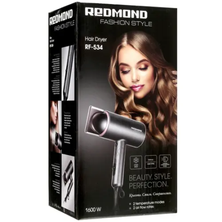 Фен Redmond RF-534 серо-розовый