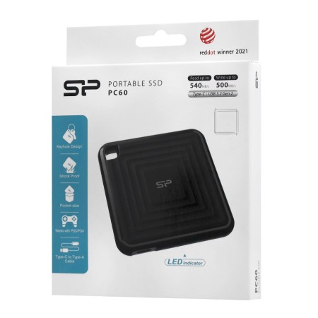 256 ГБ Внешний SSD диск Silicon Power PC60 (SP256GBPSDPC60CK) черный