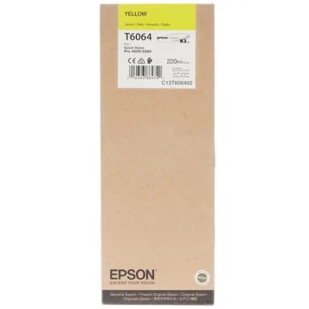Картридж струйный Epson T6064 (C13T606400) желтый (с чипом)
