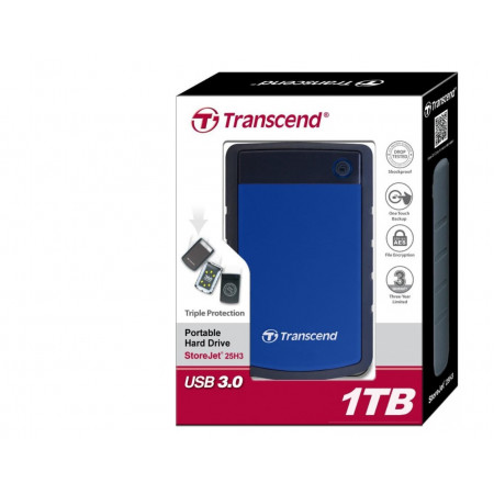 1ТБ Внешний жесткий диск Transcend StoreJet 25H3 (TS1TSJ25H3B) синий