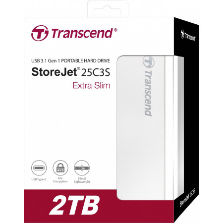 2 ТБ Внешний жесткий диск Transcend StoreJet 25C3S (TS2TSJ25C3S) серый