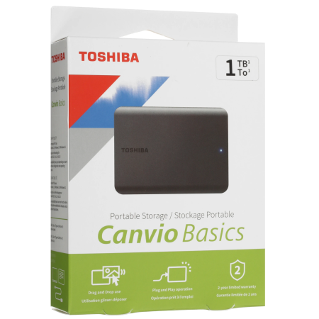 1 ТБ Внешний жесткий диск Toshiba Canvio Basics (HDTB510EK3AA) черный