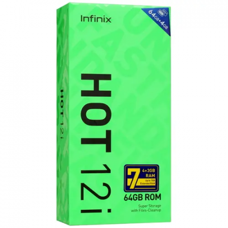 Смартфон Infinix HOT 12i (X665B) 4 ГБ/64 ГБ черный (Racing Black)