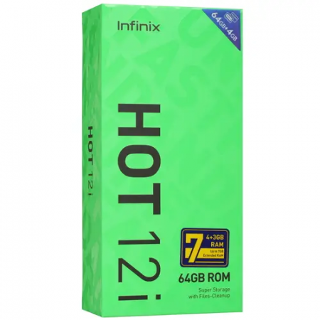 Смартфон Infinix HOT 12i (X665B) 4 ГБ/64 ГБ зеленый (Haze Green)