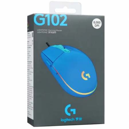 Мышь проводная Logitech G102 LIGHTSYNC (910-005810) синий