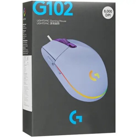 Мышь проводная Logitech G102 LIGHTSYNC (910-005857/910-005854) фиолетовый