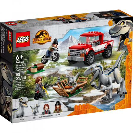 Конструктор LEGO Jurassic World Блу и поимка велоцираптора 76946