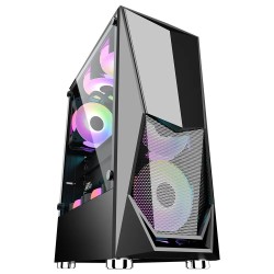 Корпус 1STPLAYER DK-3 (DK-3-BK-1F5M-2F5S) черный