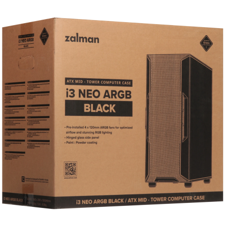 Корпус Zalman i3 Neo ARGB (i3 NEO ARGB Black) черный