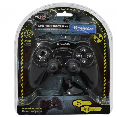 Джойстик беспроводной Defender Game Racer Wireless PRO (64262) черный