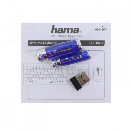 Клавиатура + мышь беспроводная Hama Cortino (R1050426) чёрный