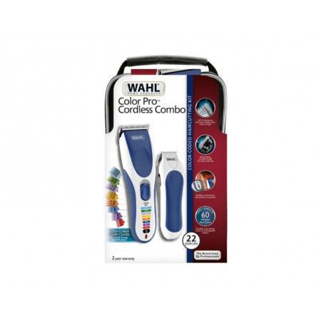 Машинка для стрижки волос Wahl Color Pro Cordless Combo (09649-916) белый/синий