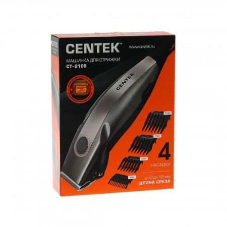 Машинка для стрижки волос Centek CT-2109 серебристый/серый