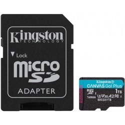 1 ТБ Карта памяти Kingston Canvas Go! Plus microSDXC (SDCG3/1TB) + адаптер черный