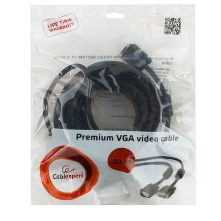 Кабель VGA - VGA Cablexpert CC-PPVGA-20M-B 20 м черный